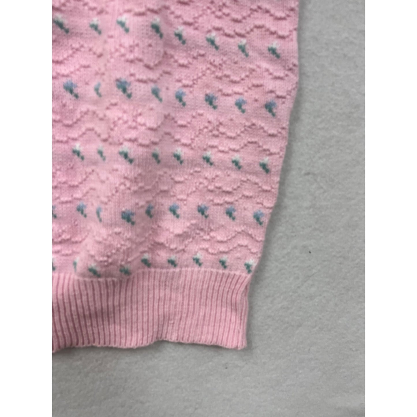 Vintage Jessica Scott Pink Knit Sweater Top Womens S #8267
