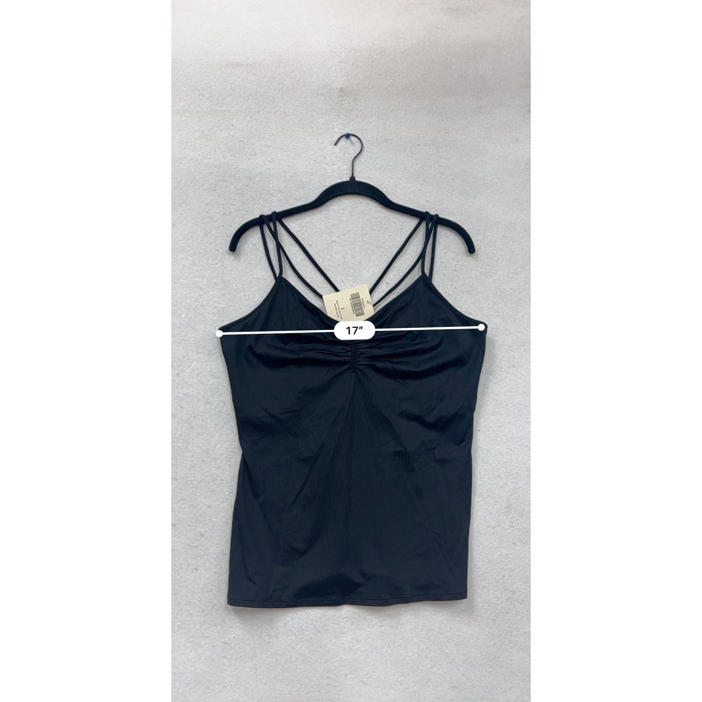Boston Proper Black Strappy Ruched Camisole Top Size S #903A