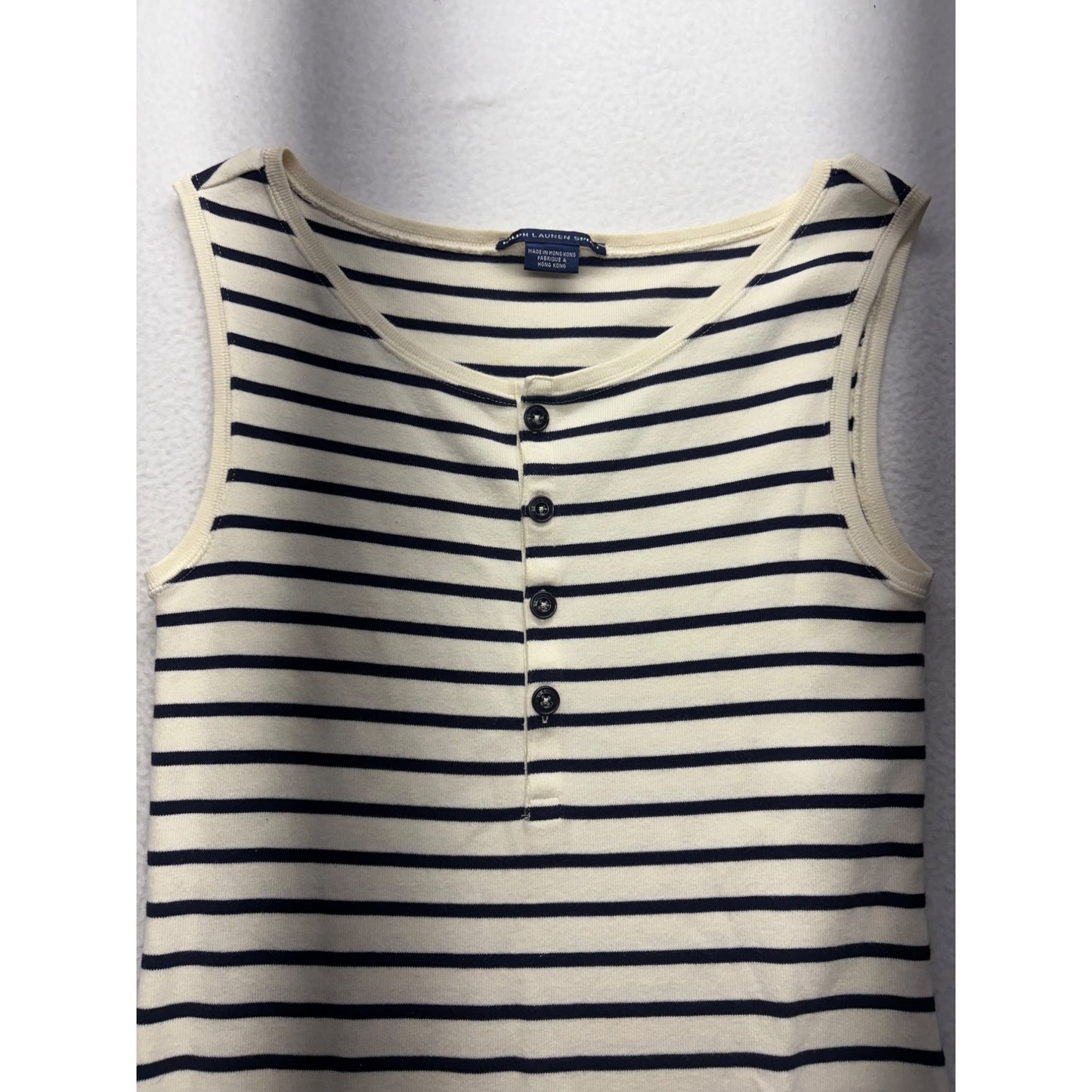 Ralph Lauren Sport Womens Striped Sleeveless Dress Navy & Cream #7420