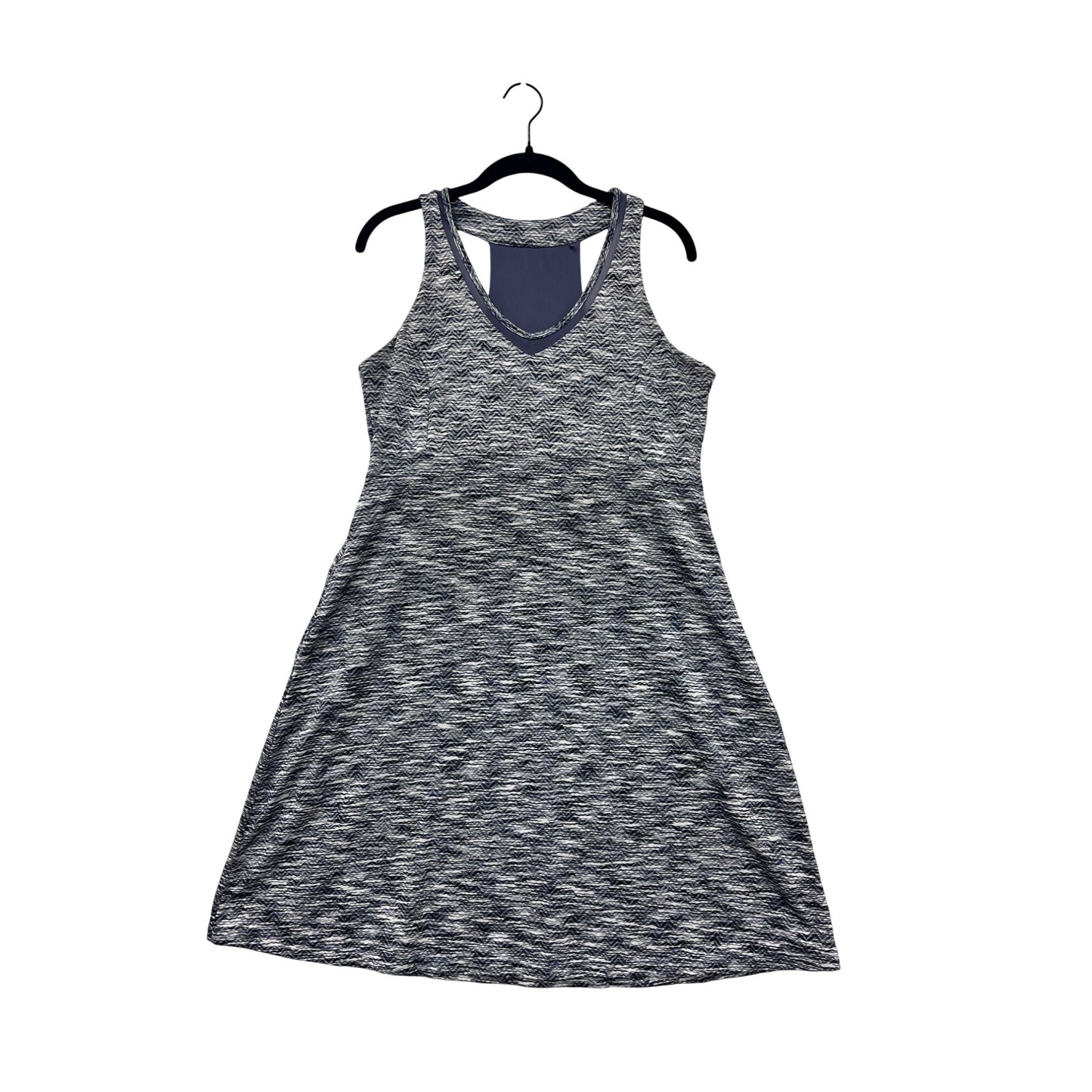MPG Women's Large Athletic Racerback Dress Blue/Gray Pattern #6817