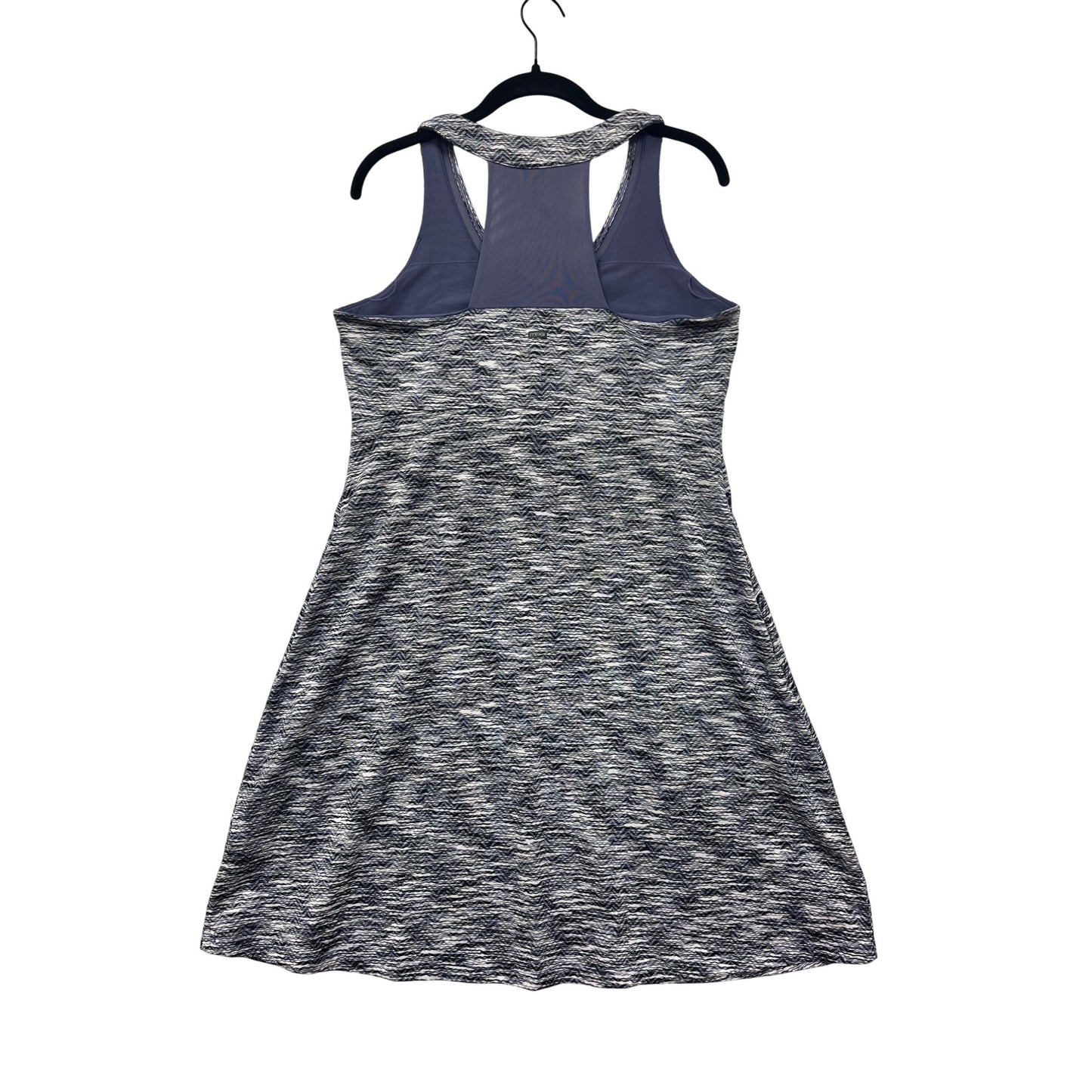 MPG Women's Large Athletic Racerback Dress Blue/Gray Pattern #6817