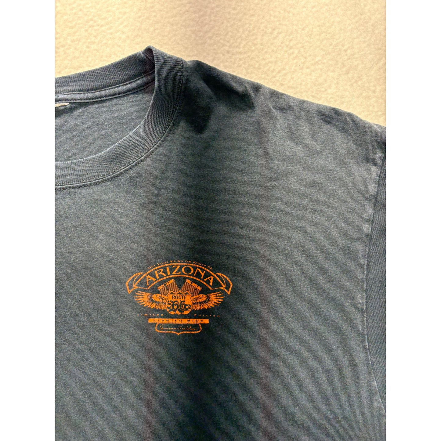 Vintage Route 66 Arizona Live To Ride Graphic Long Sleeve Shirt XL #7678