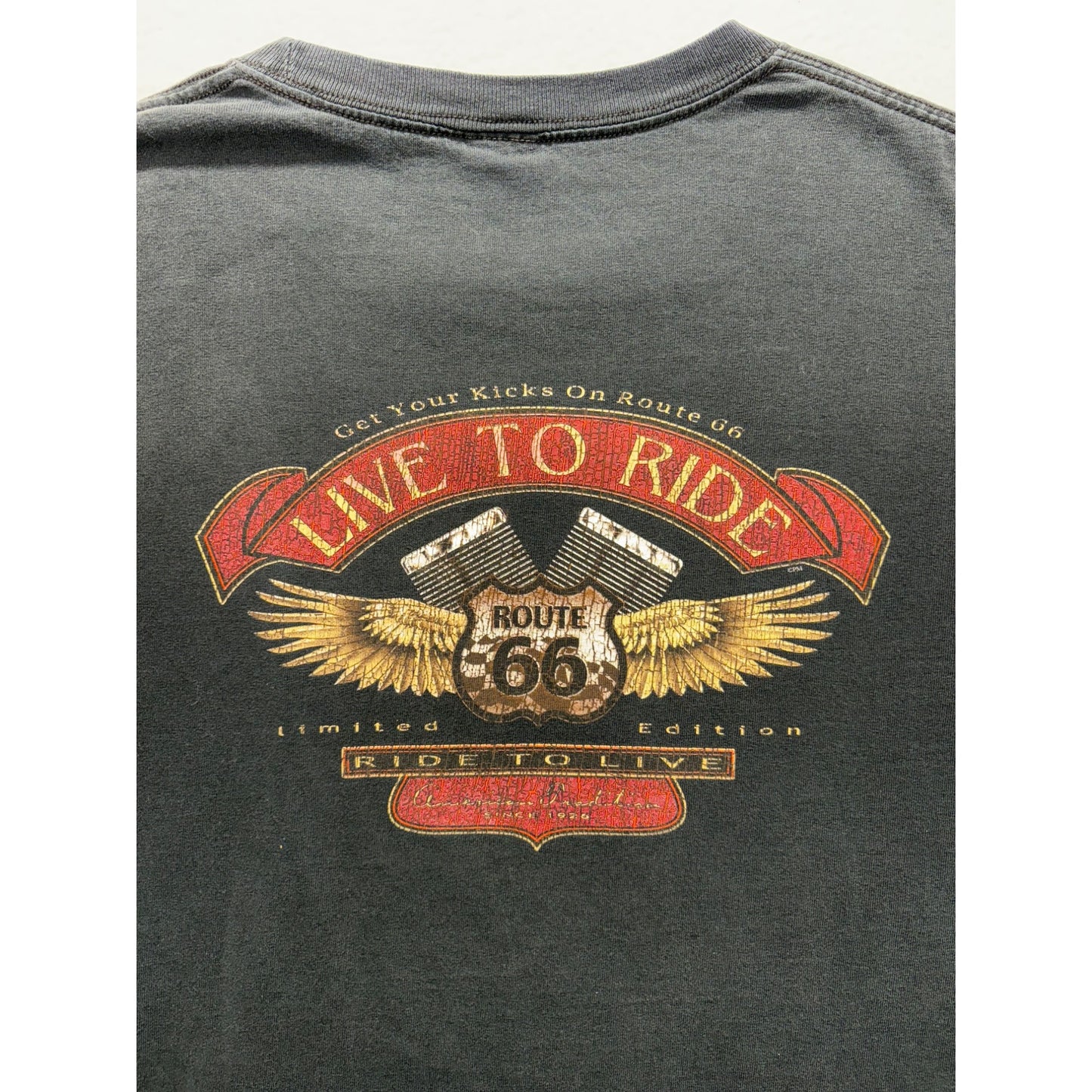 Vintage Route 66 Arizona Live To Ride Graphic Long Sleeve Shirt XL #7678