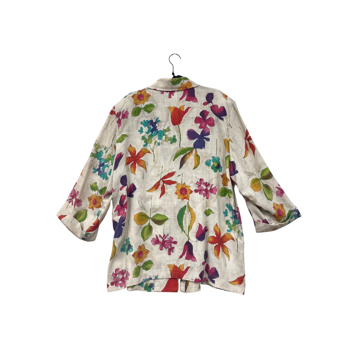 Vintage Apparenza Womens Floral Blazer Jacket 22W #6946