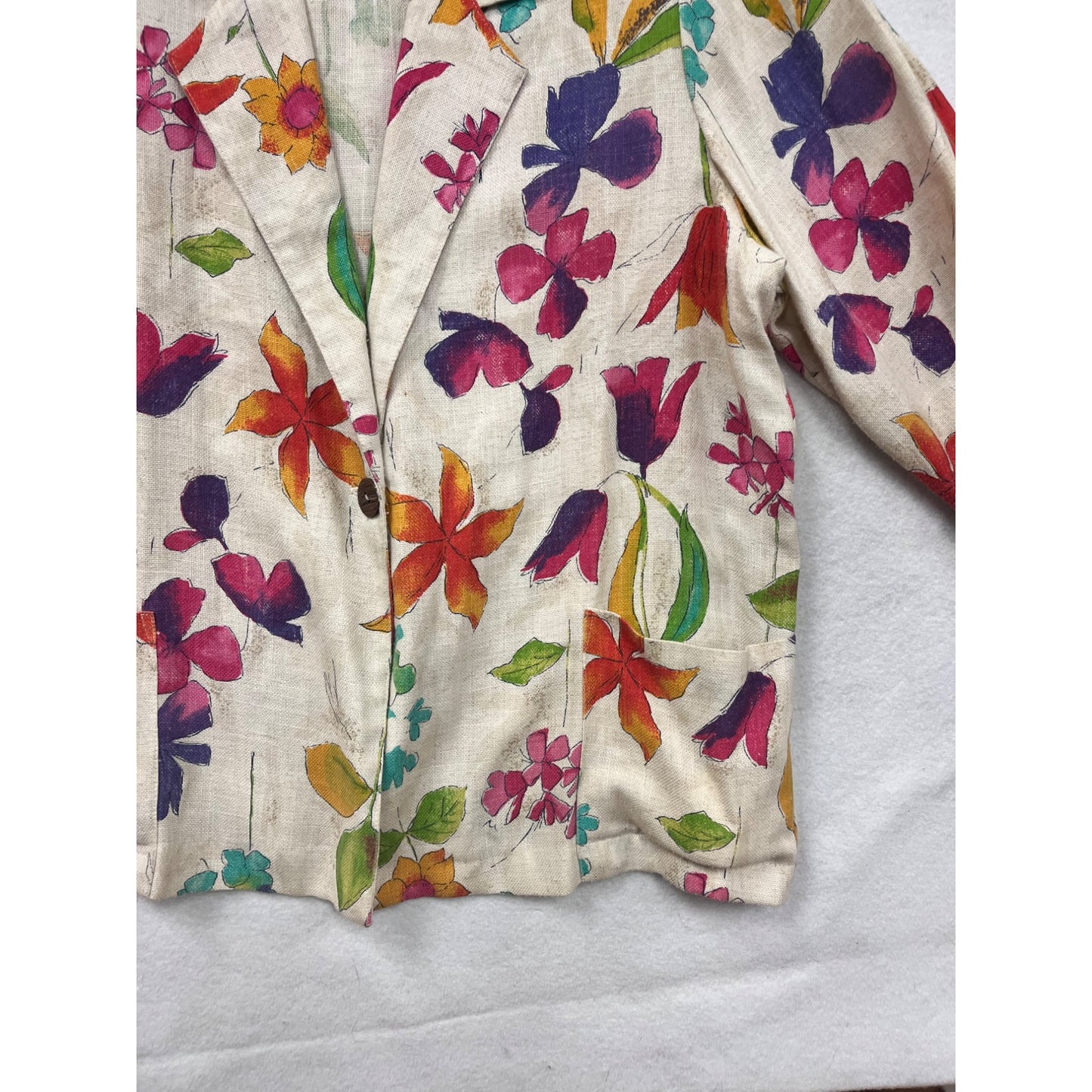 Vintage Apparenza Womens Floral Blazer Jacket 22W #6946