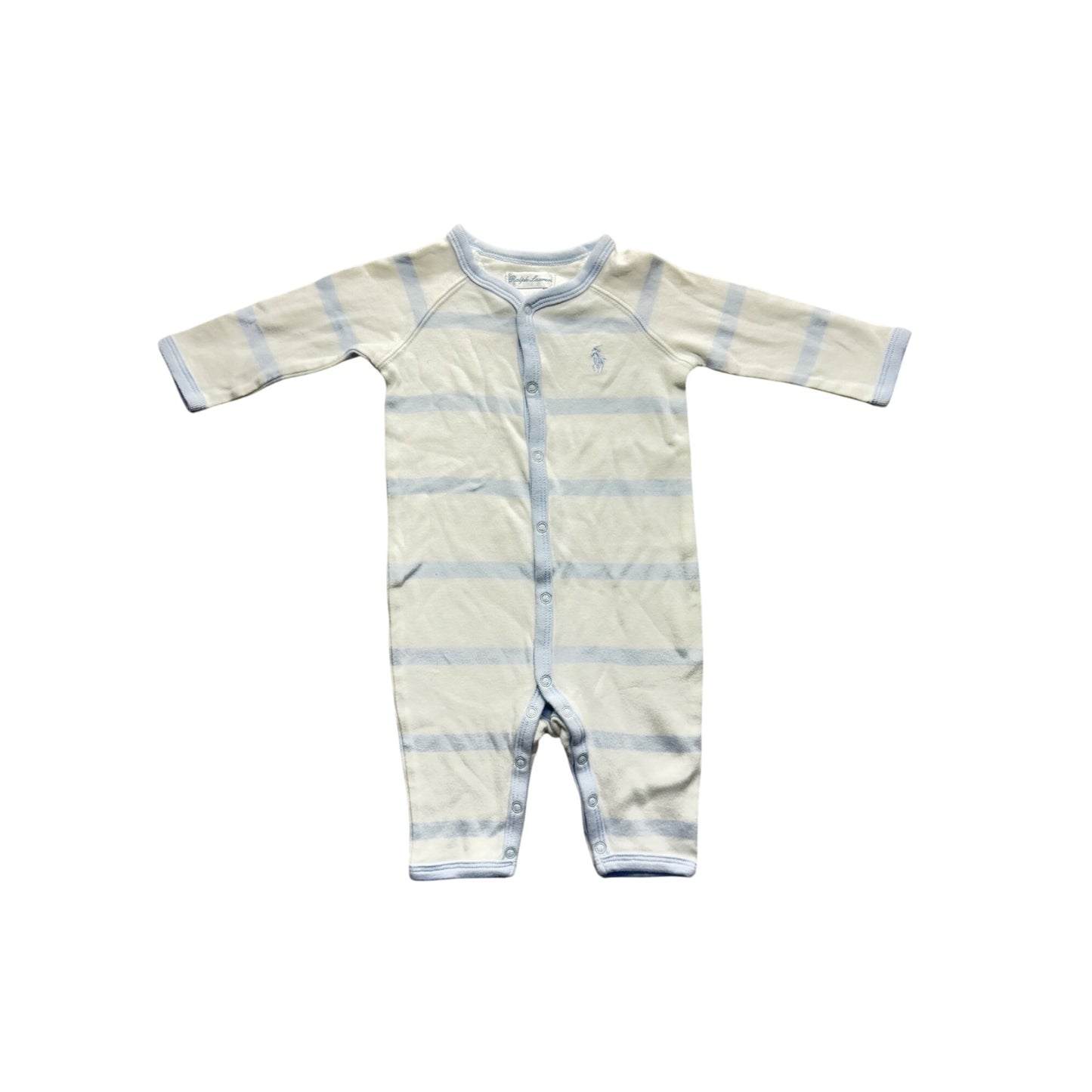Ralph Lauren Baby Striped Footless Coverall 3M #7500