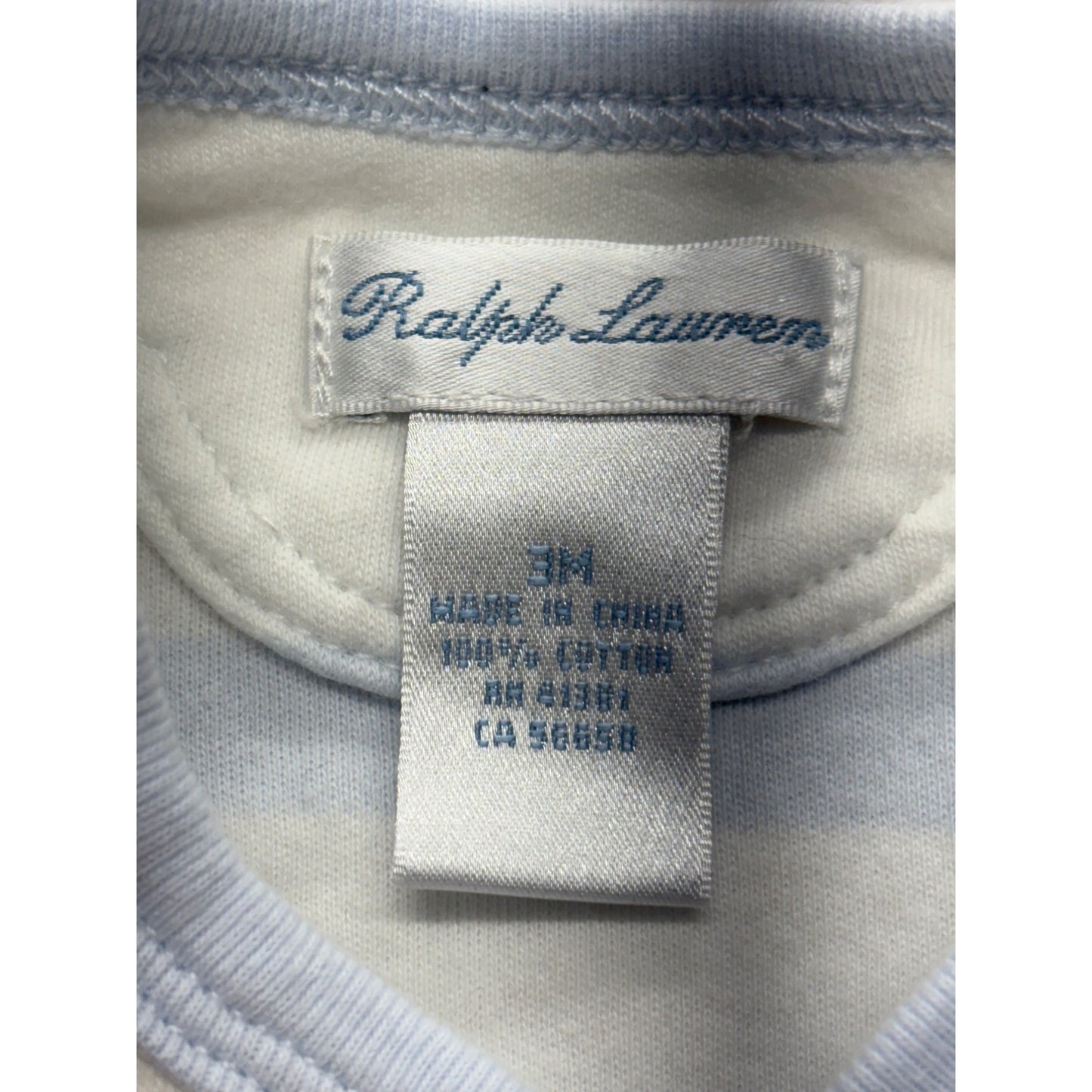 Ralph Lauren Baby Striped Footless Coverall 3M #7500