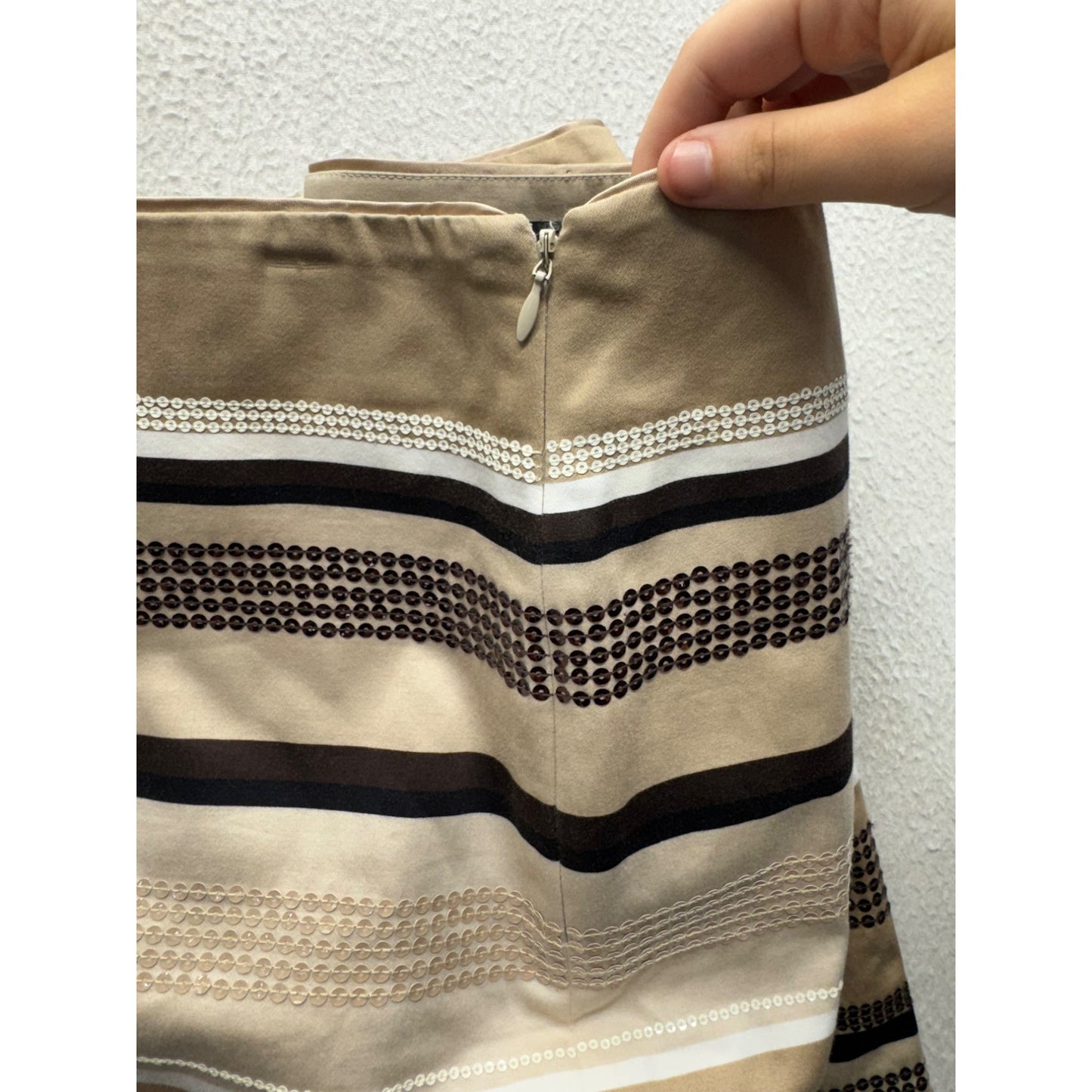 White House Black Market Textured Stripe Skirt Size 6 #187B