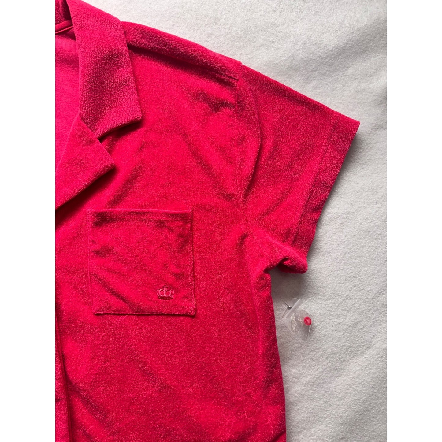 Women’s Juicy Couture Terry Y2K Pajama Button Down #2824