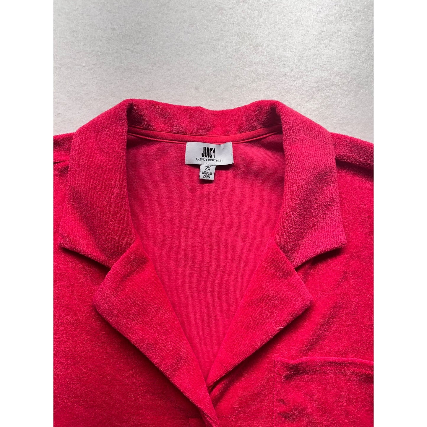 Women’s Juicy Couture Terry Y2K Pajama Button Down #2824