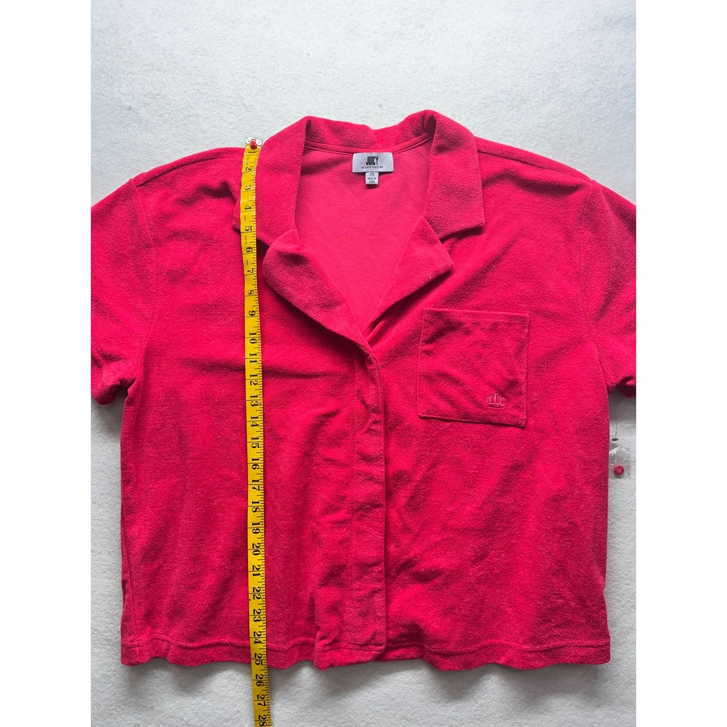 Women’s Juicy Couture Terry Y2K Pajama Button Down #2824