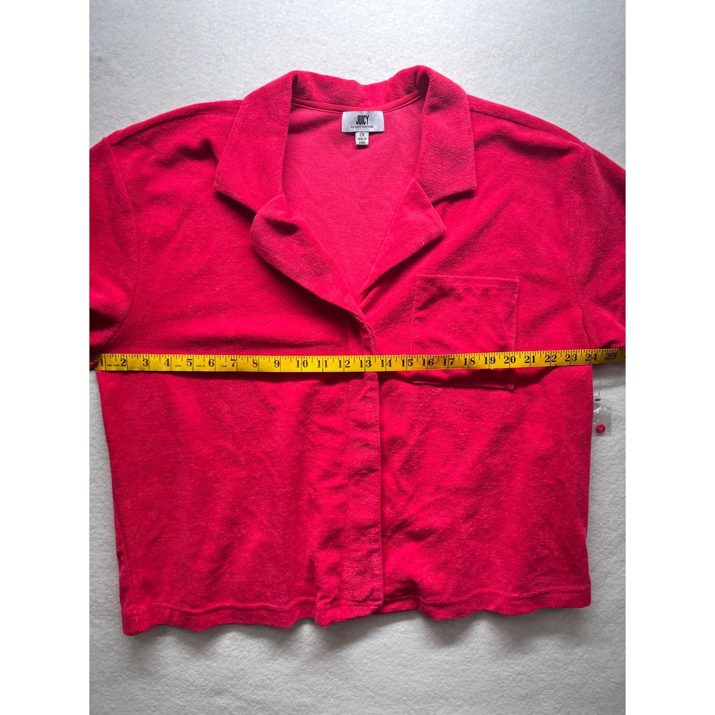 Women’s Juicy Couture Terry Y2K Pajama Button Down #2824