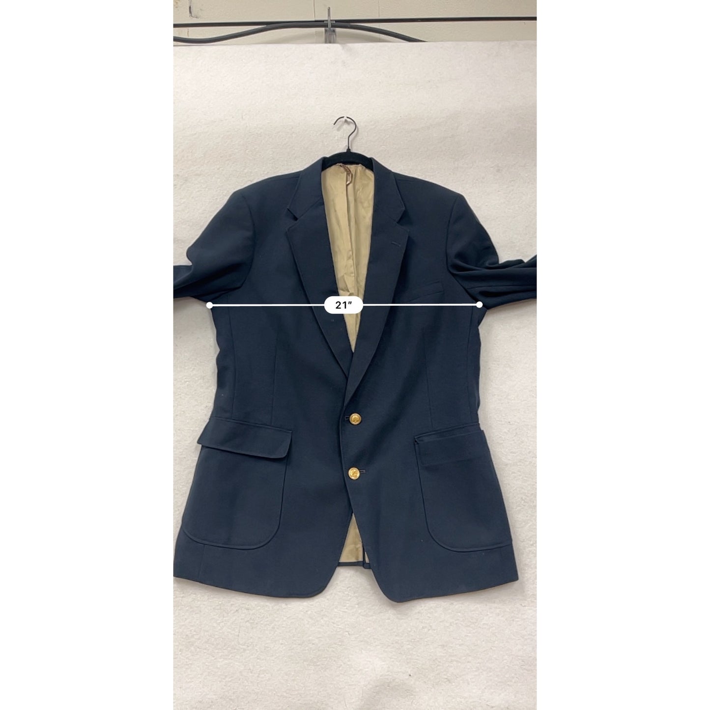 Arnold Palmer Navy Blue Blazer 44L Tailored In U.S.A. #8431