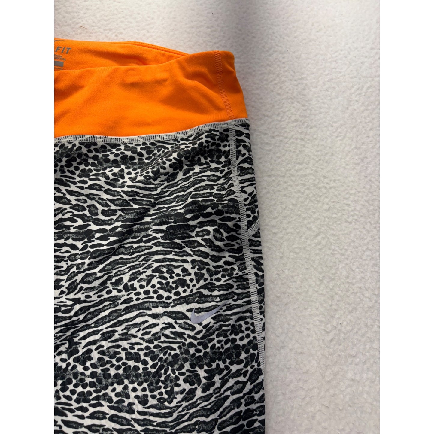 Nike Dri-Fit Womens Zebra Print & Orange Active Leggings #7501