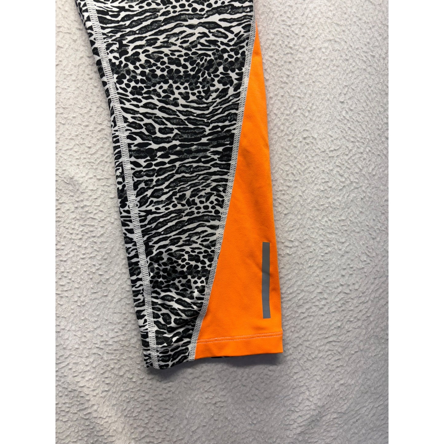 Nike Dri-Fit Womens Zebra Print & Orange Active Leggings #7501