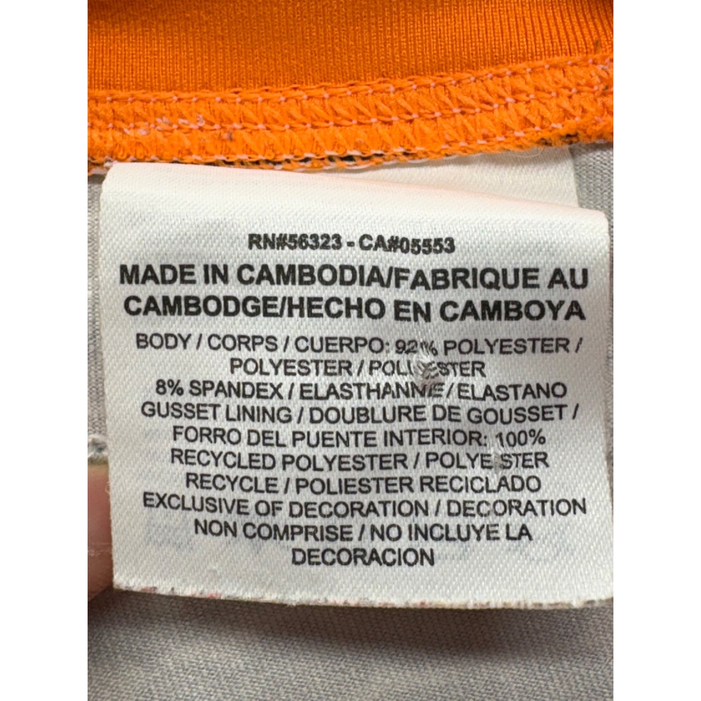 Nike Dri-Fit Womens Zebra Print & Orange Active Leggings #7501