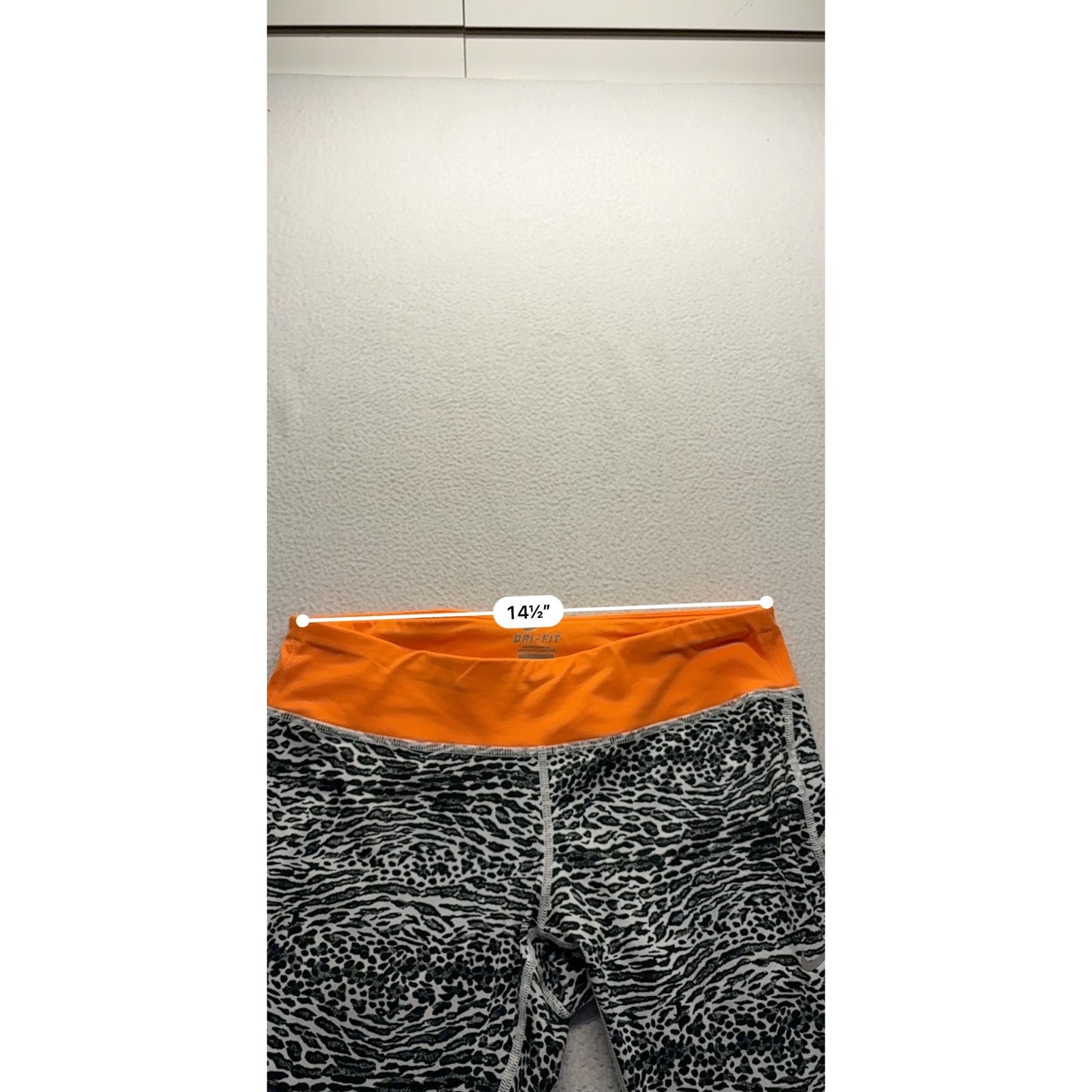 Nike Dri-Fit Womens Zebra Print & Orange Active Leggings #7501
