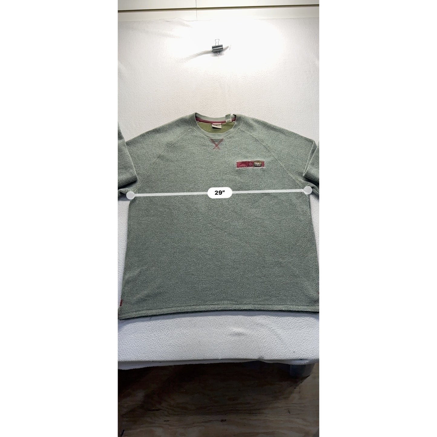 L.L.Bean XXXL Tall Gray Pullover Sweatshirt With Burgundy Accents #127B