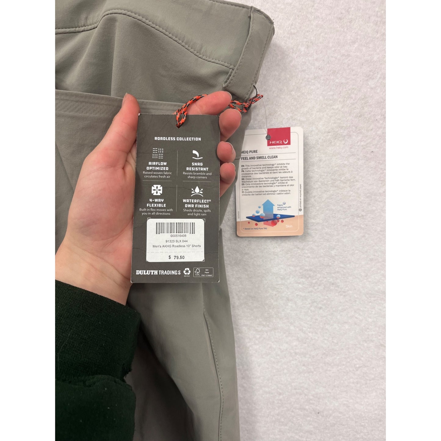 Mens New 44 Alaskan Hardgear Shorts With Zippered Pocket & Durable Water-Resistant Design #8030