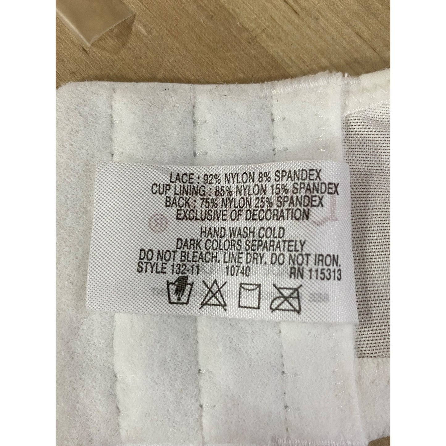 White Lace Underwire Bra With Floral Embroidery & Adjustable Straps #5861