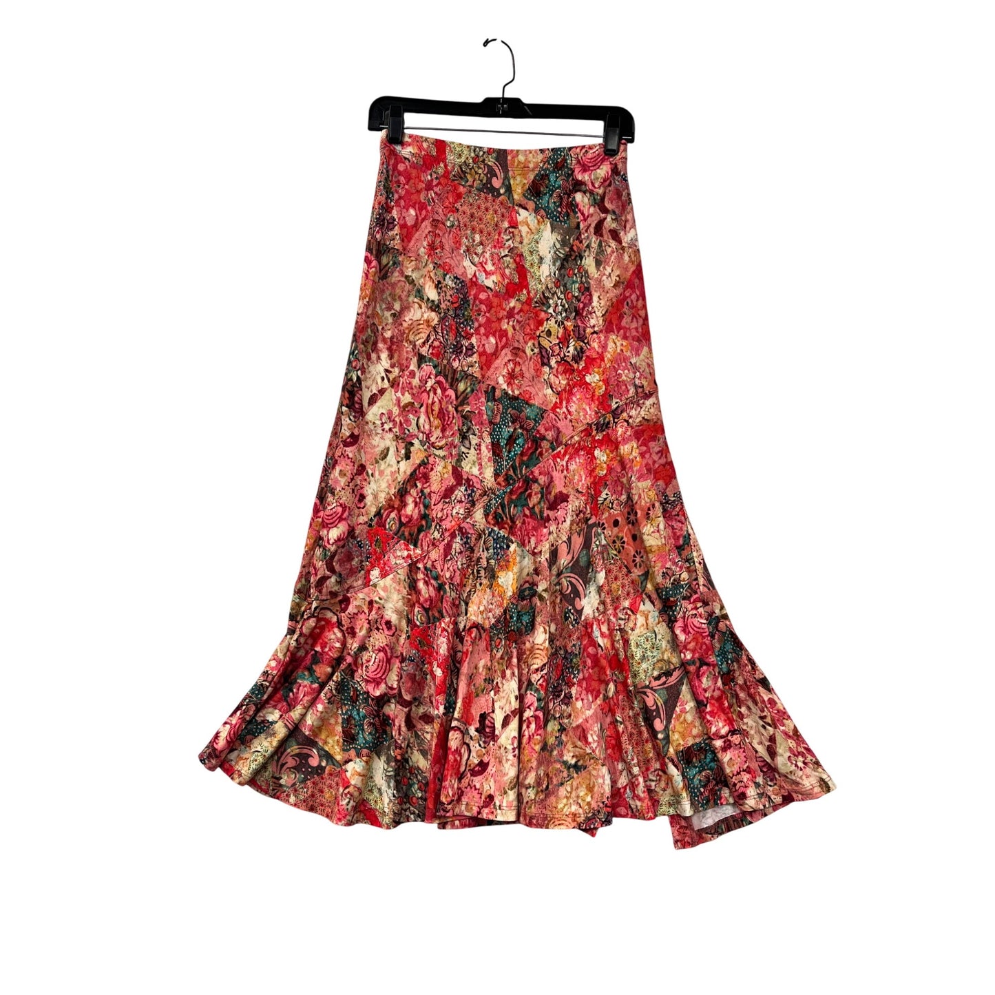 *NWT* Peruvian Connection Florissima Skirt XS Red Pink Floral Patchwork #8354