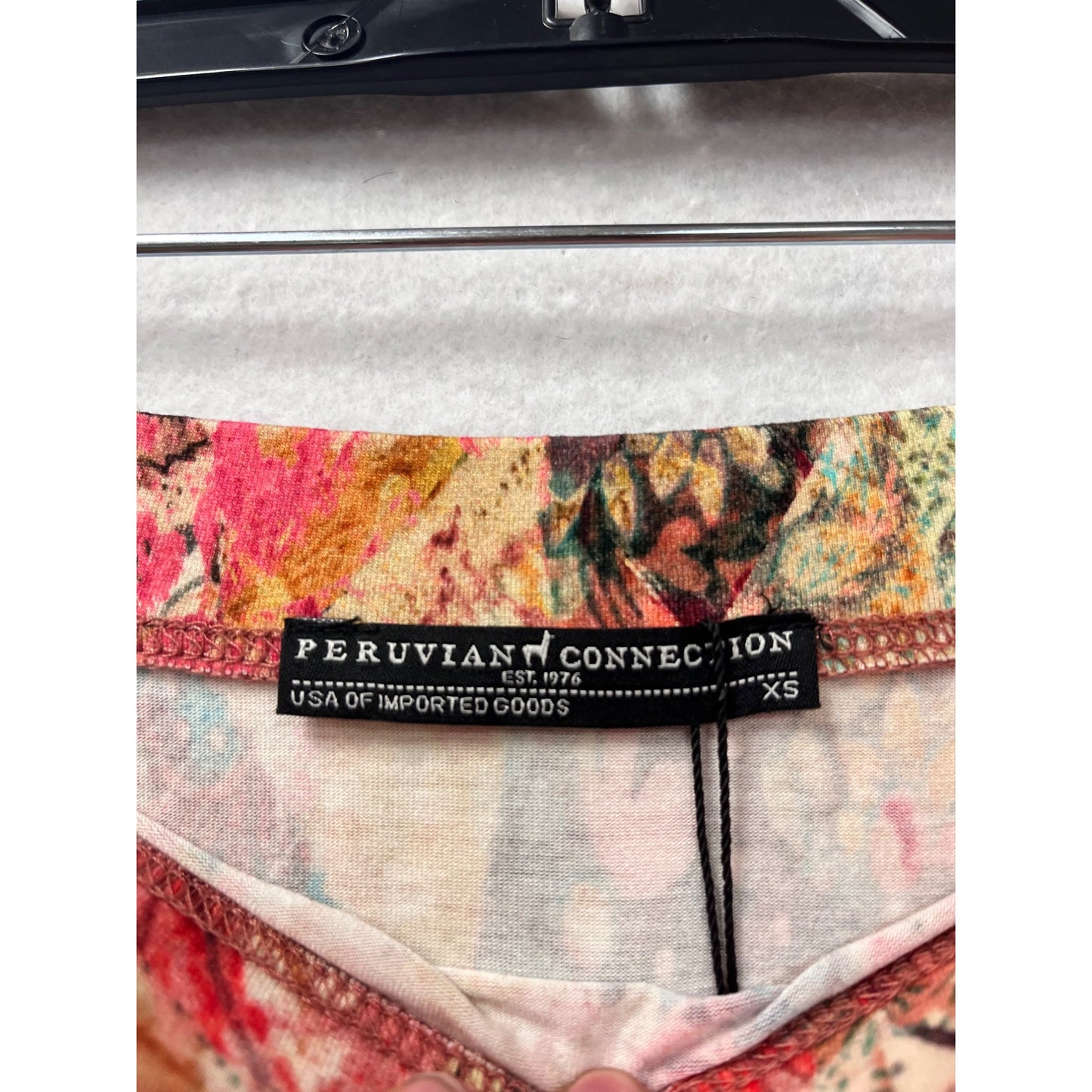 *NWT* Peruvian Connection Florissima Skirt XS Red Pink Floral Patchwork #8354