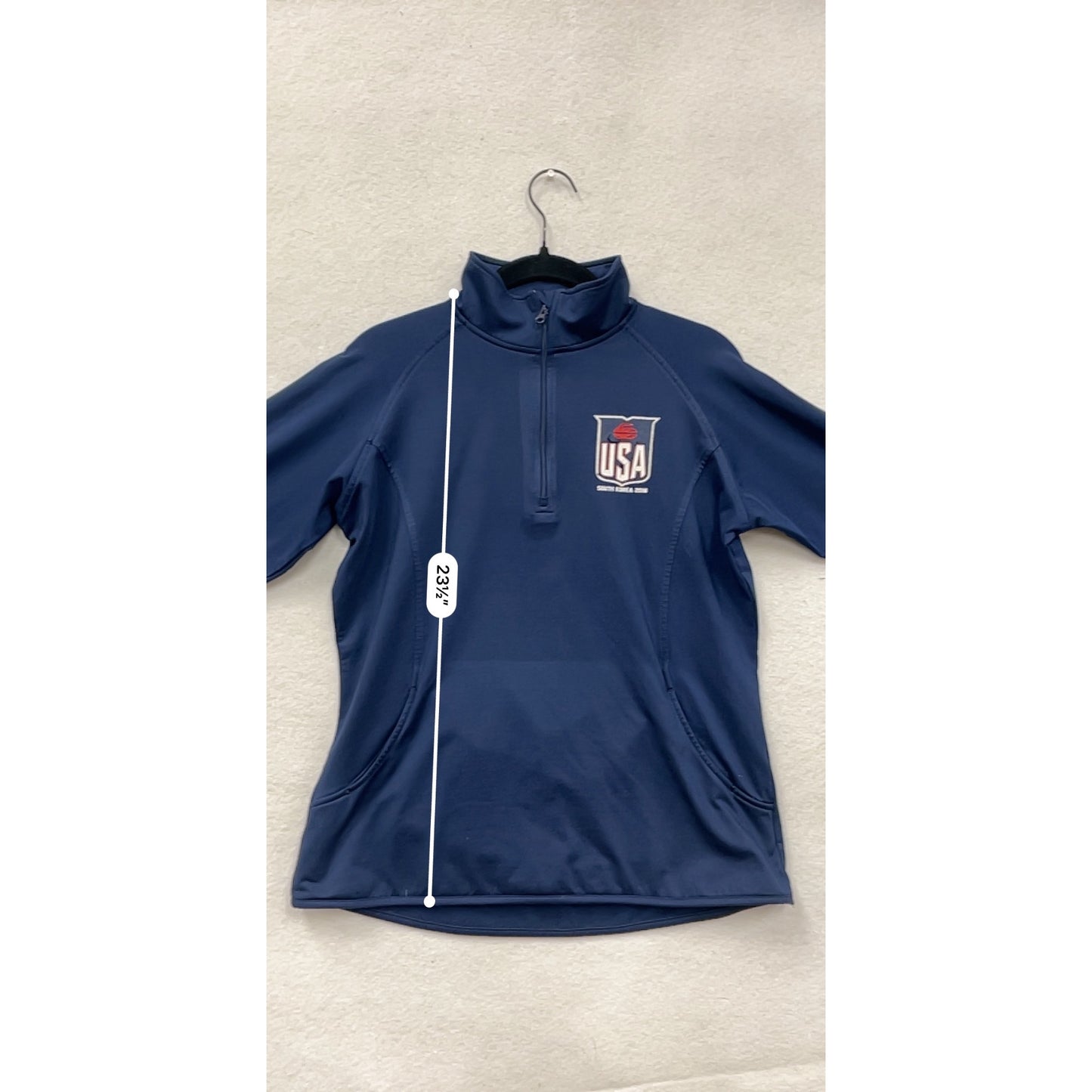 Womens Navy USA South Korea 2018 Sport-Tek 1/4 Zip Pullover - Small #6910