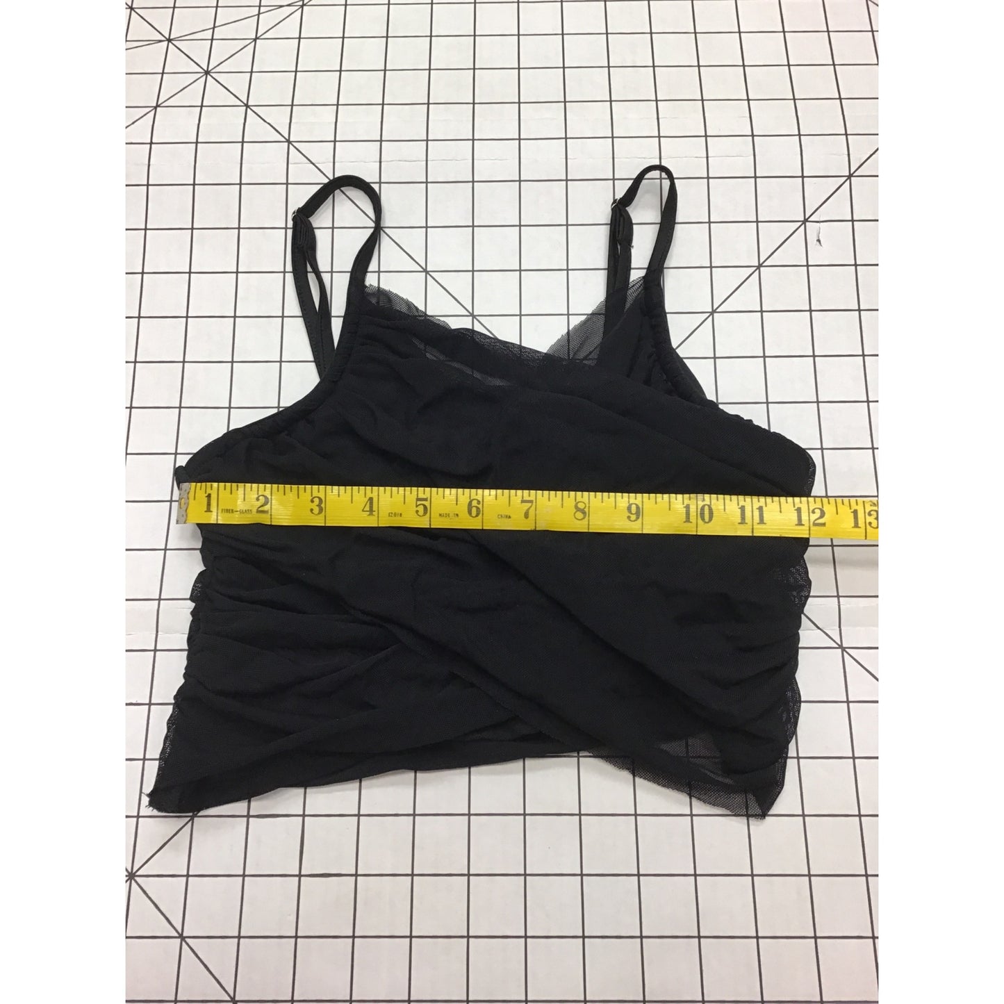 Women’s Mesh Ruched Crop Top