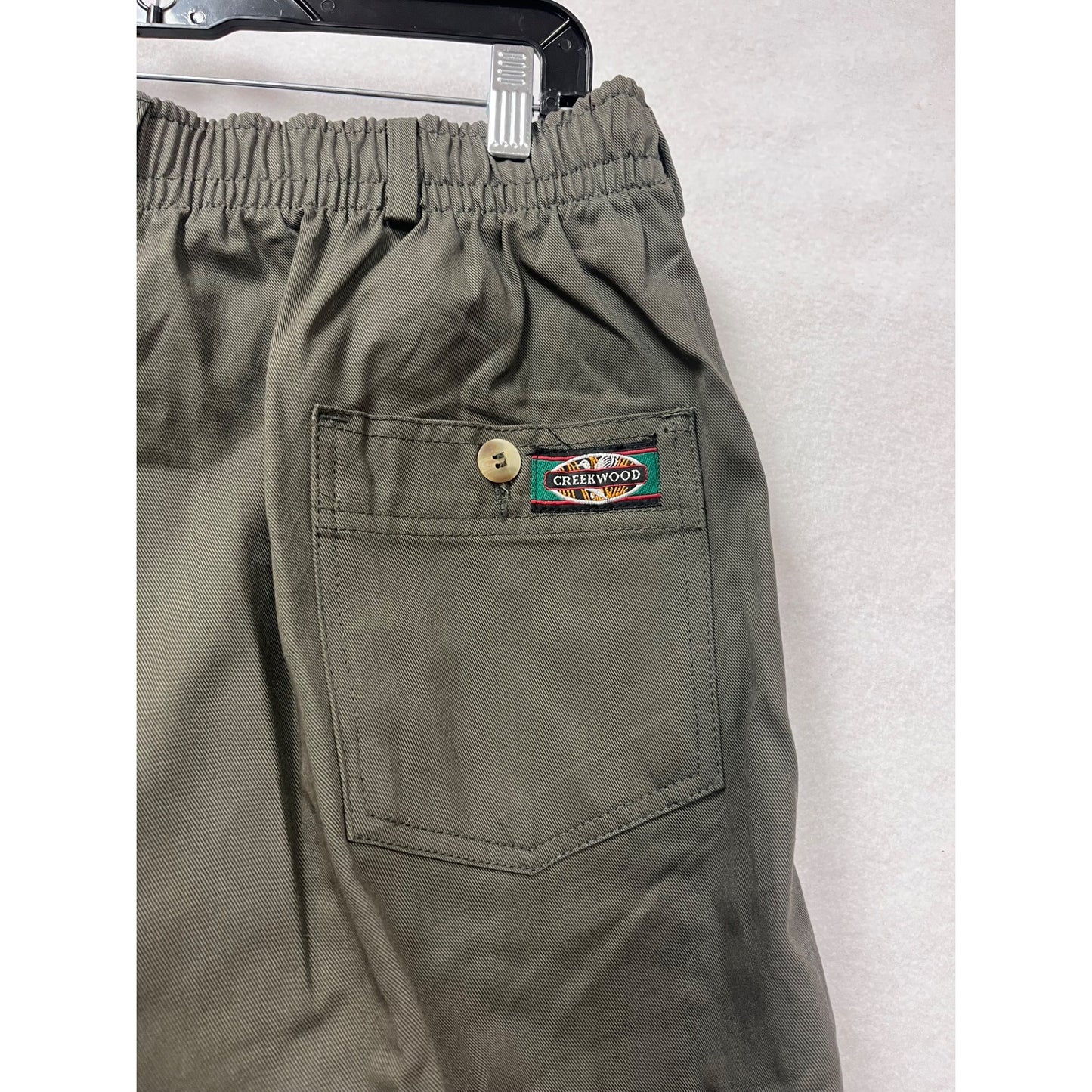 Mens 40 Tall Olive Creekwood Casual Pants 100% Cotton Elastic Waist New With Tags #6857