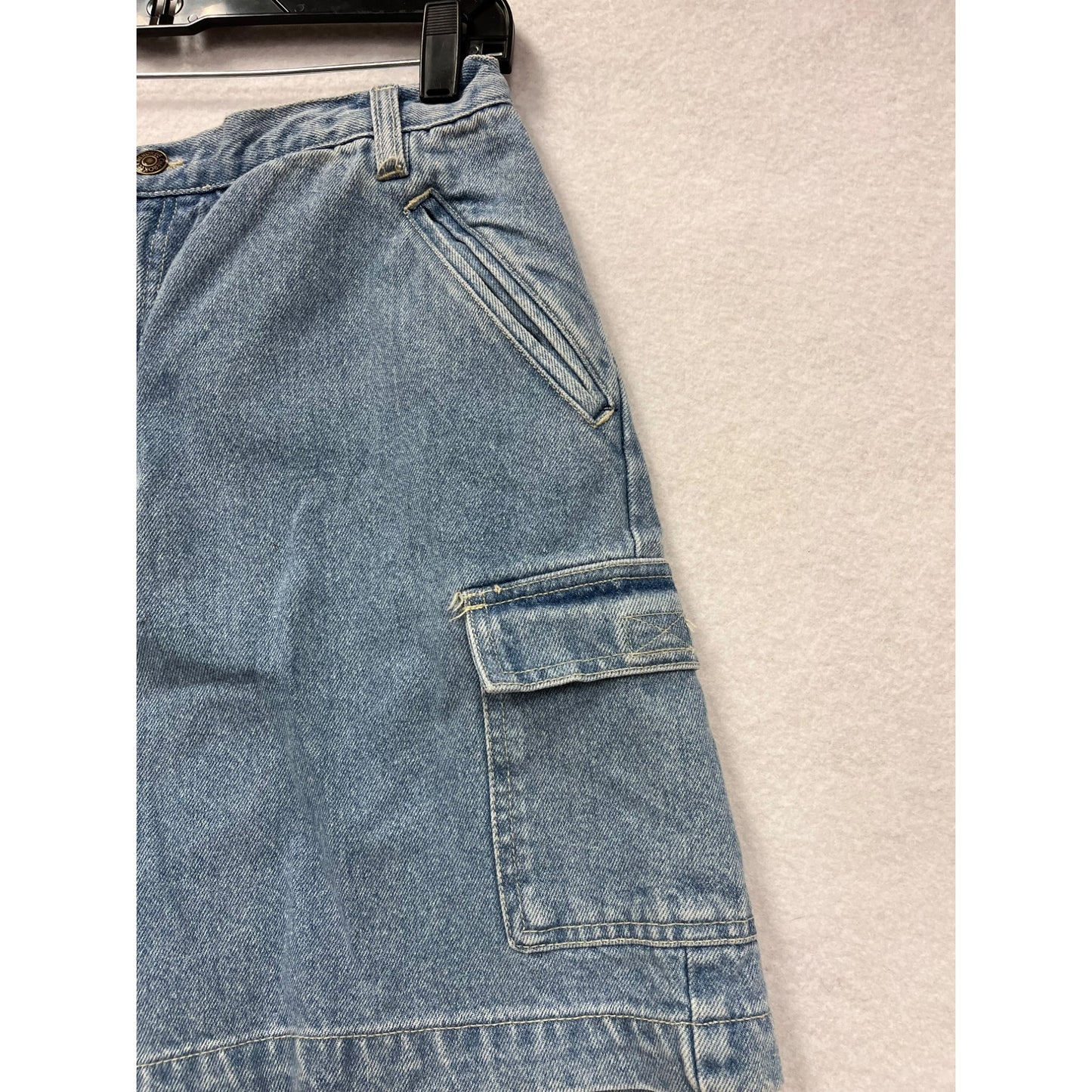 Vintage Cherokee Womens Blue Denim Cargo Shorts #6104