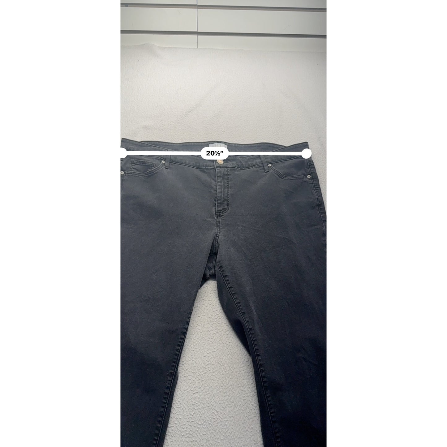 Loft Plus Skinny Black Denim Jeans Size 22 Stretch Slim Pockets #9255