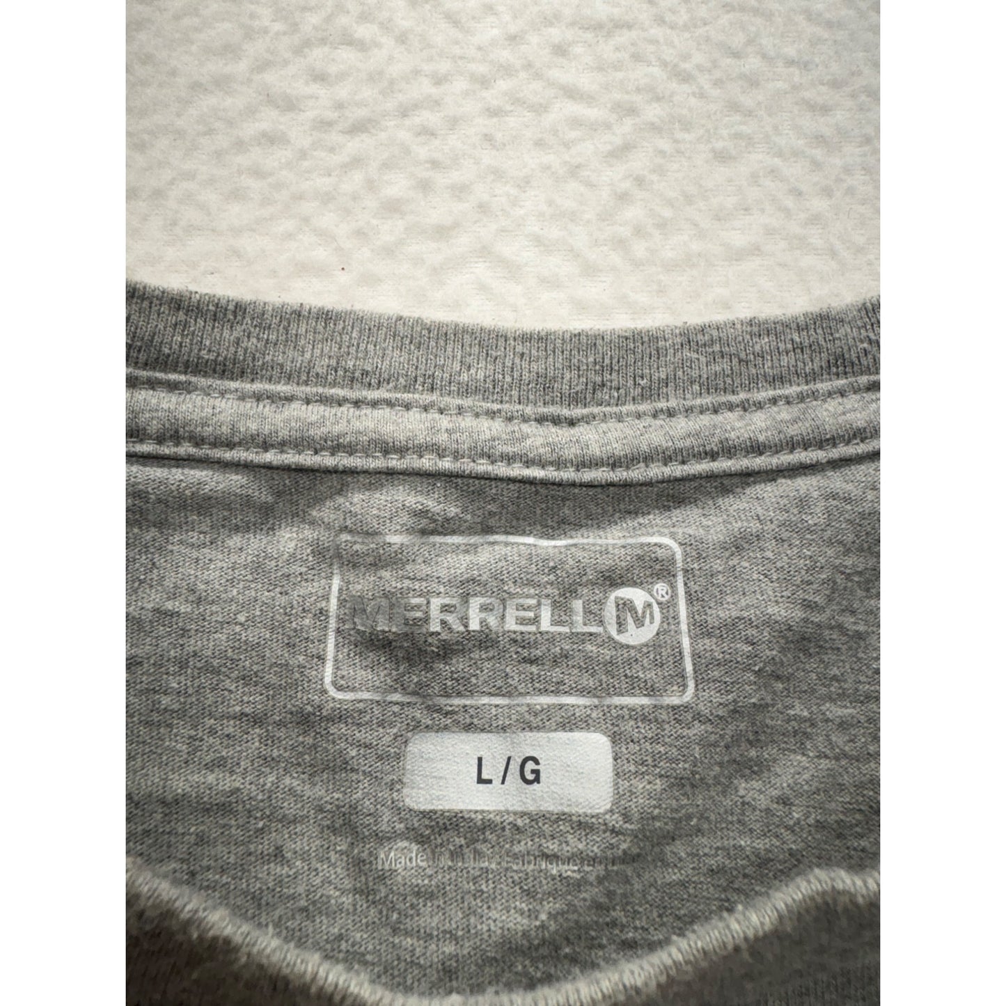 Merrell Gray Shield Logo T-Shirt L/G 100% Cotton #7677