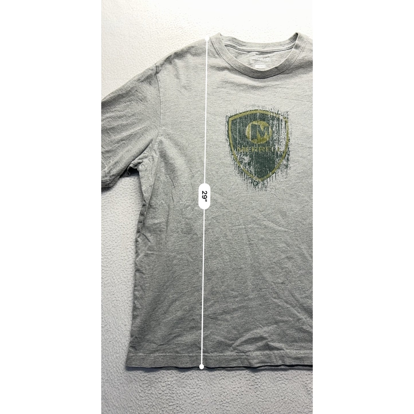 Merrell Gray Shield Logo T-Shirt L/G 100% Cotton #7677