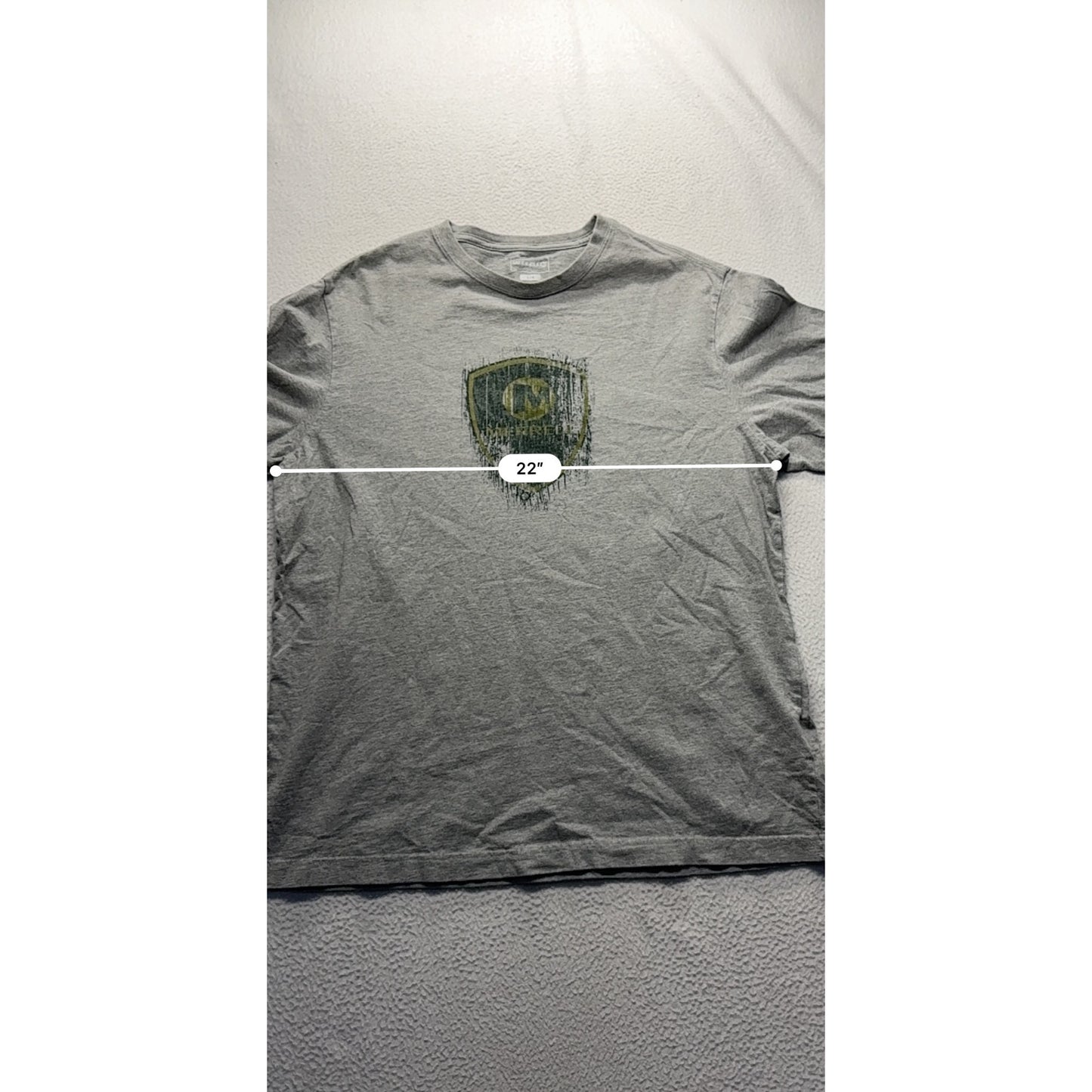 Merrell Gray Shield Logo T-Shirt L/G 100% Cotton #7677