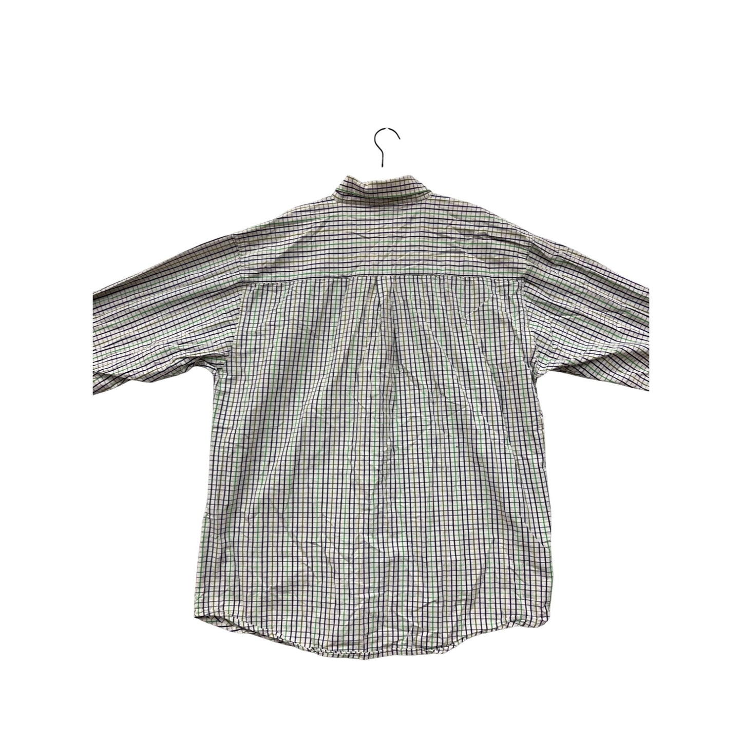Mens Southpole Plaid Button-Up Shirt 2XL Green & Blue Checkered Long Sleeve #6915