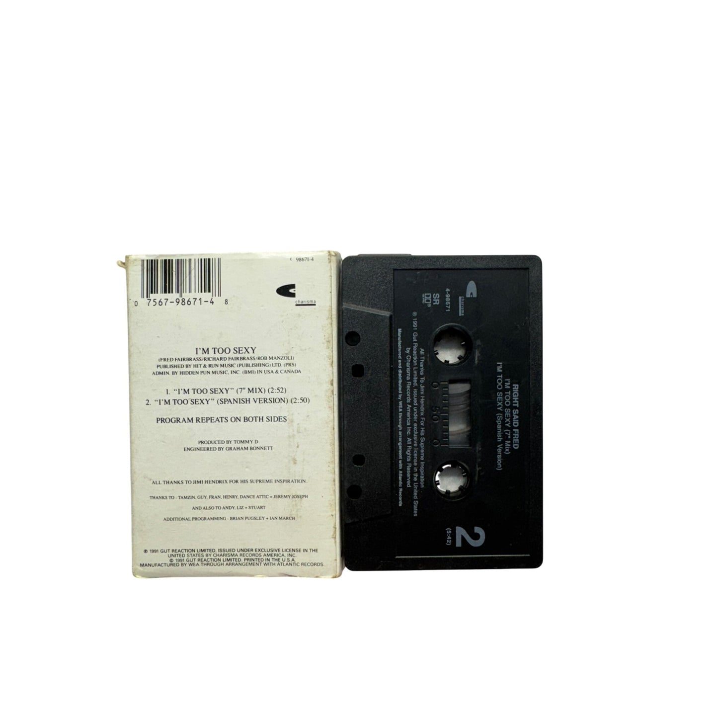 I’m Too Sexy by Right Said Fred Cassette Tape #5605