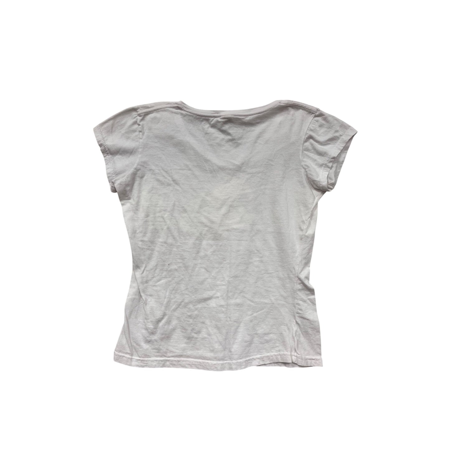 Womens XL Barbados Vintage Edition T-Shirt White V-Neck Turtle Design 100% Cotton #6582