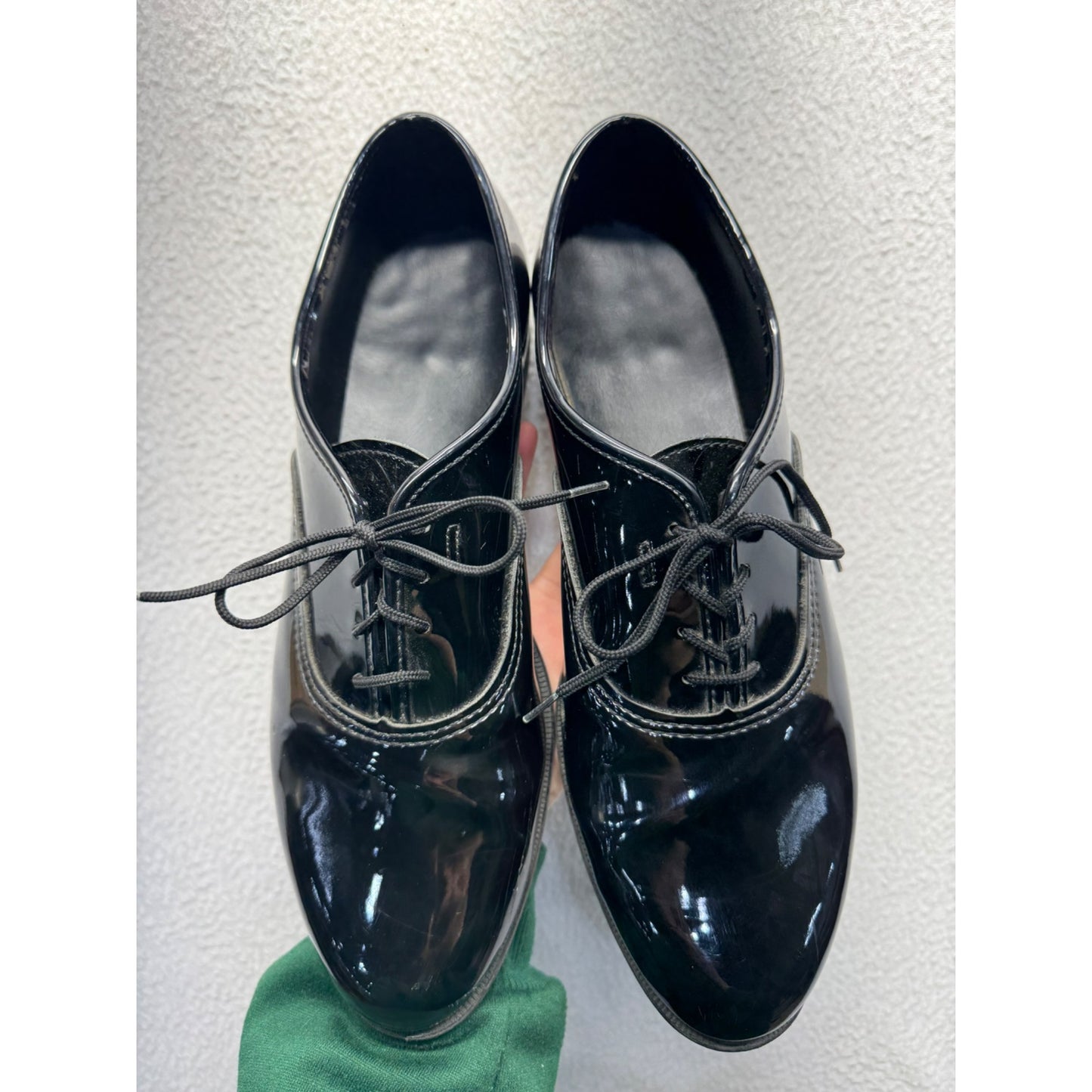 Mens Black Patent Leather Dress Shoes#5985