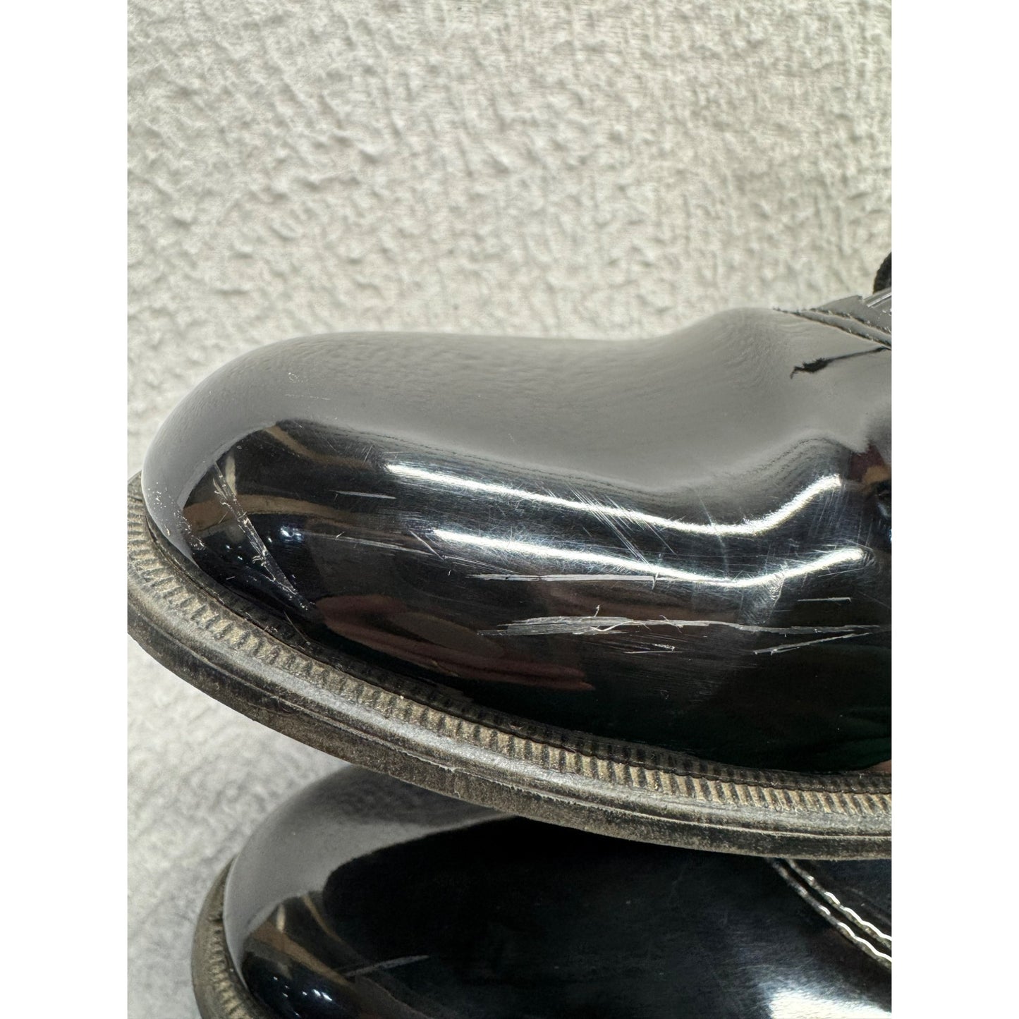 Mens Black Patent Leather Dress Shoes#5985