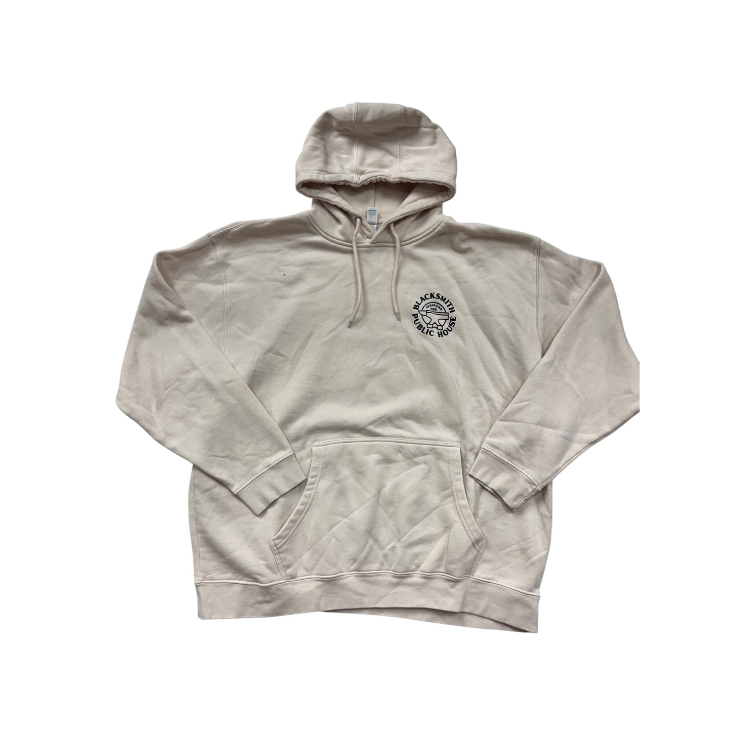 Men’s Lane Seven Blacksmith Public House Cream Hoodie 2XL #6245