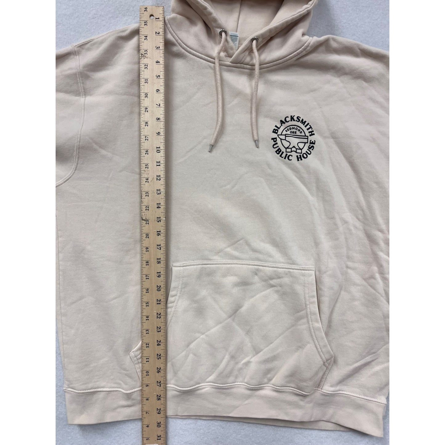 Men’s Lane Seven Blacksmith Public House Cream Hoodie 2XL #6245