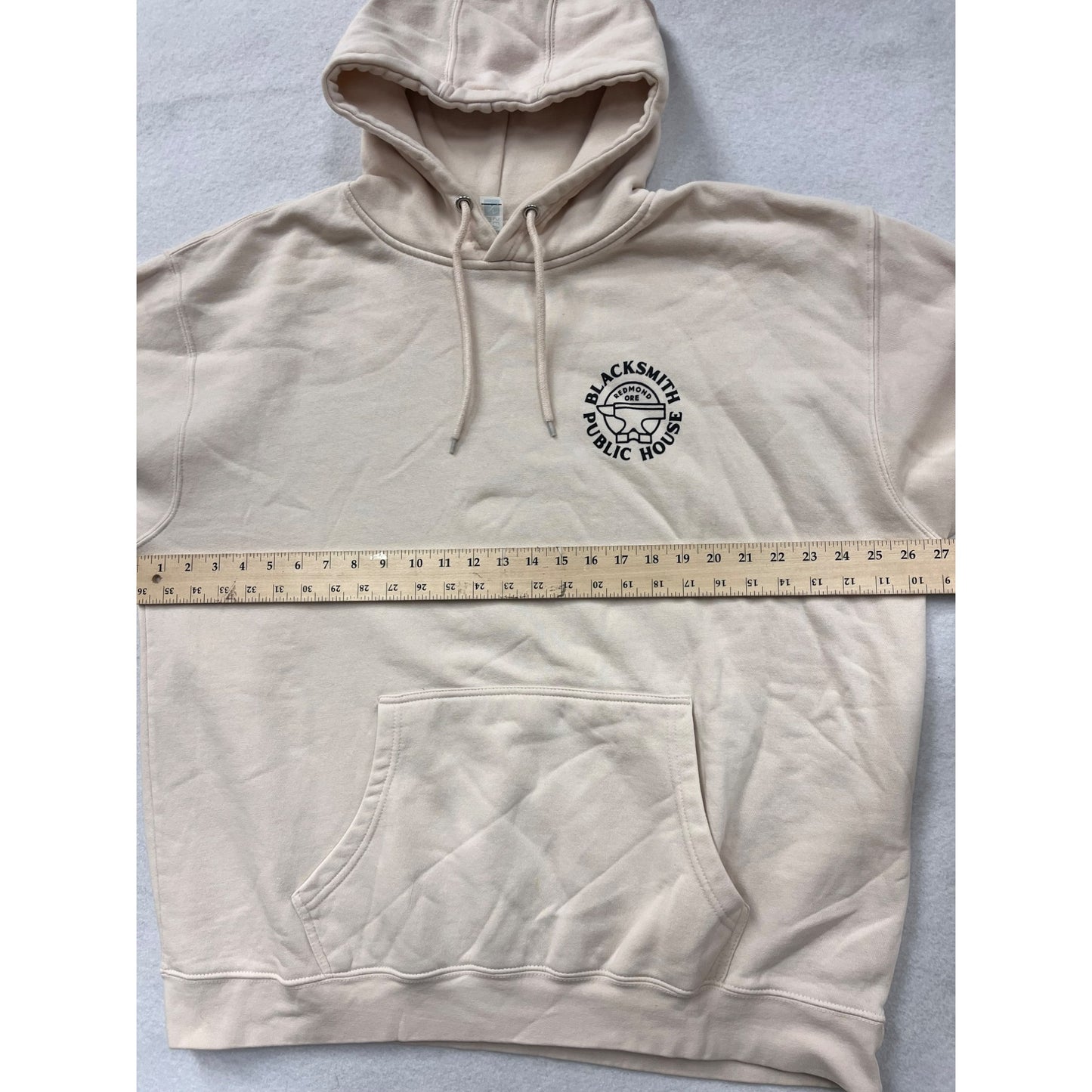 Men’s Lane Seven Blacksmith Public House Cream Hoodie 2XL #6245