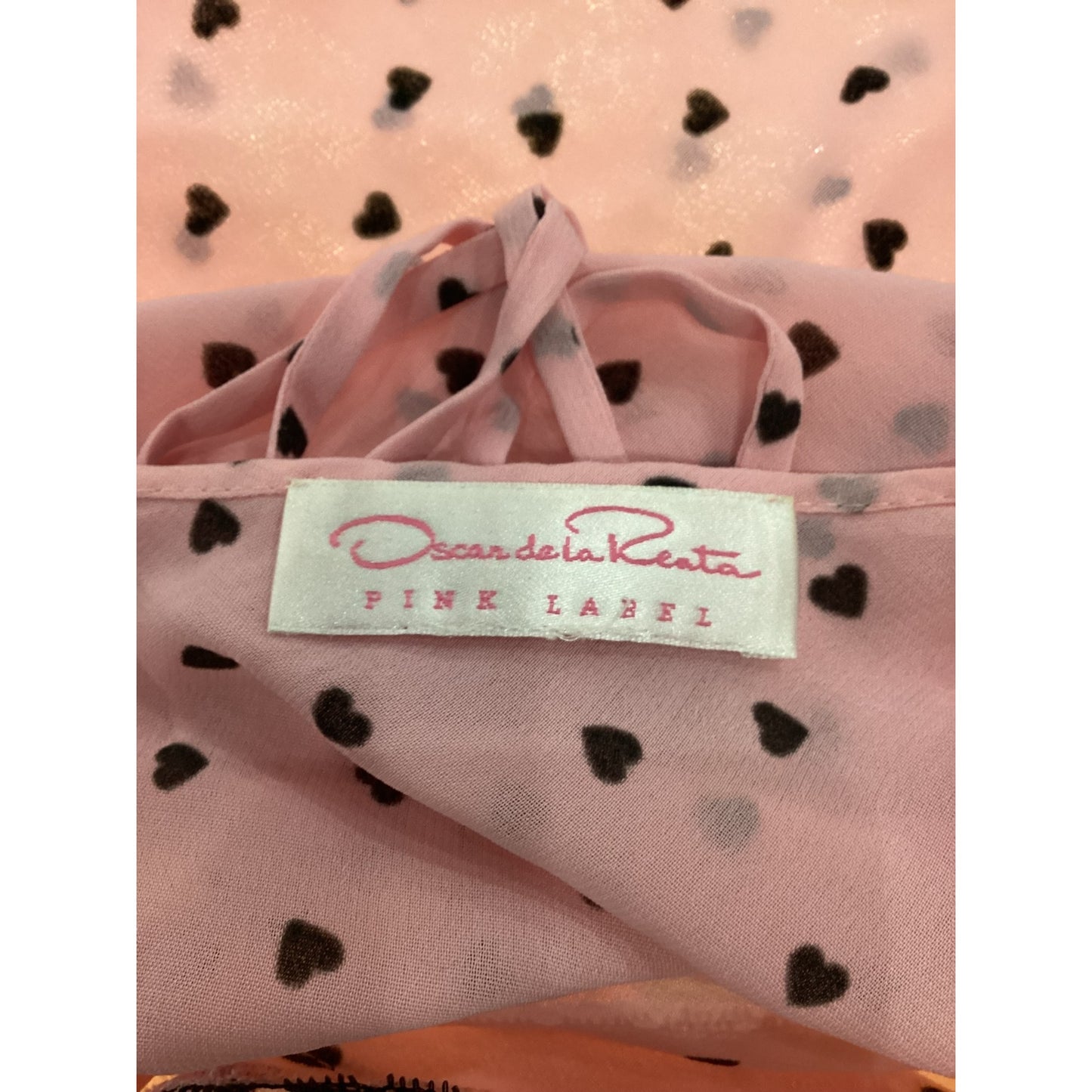 Oscar De La Renta Pink heart Lingerie Dress