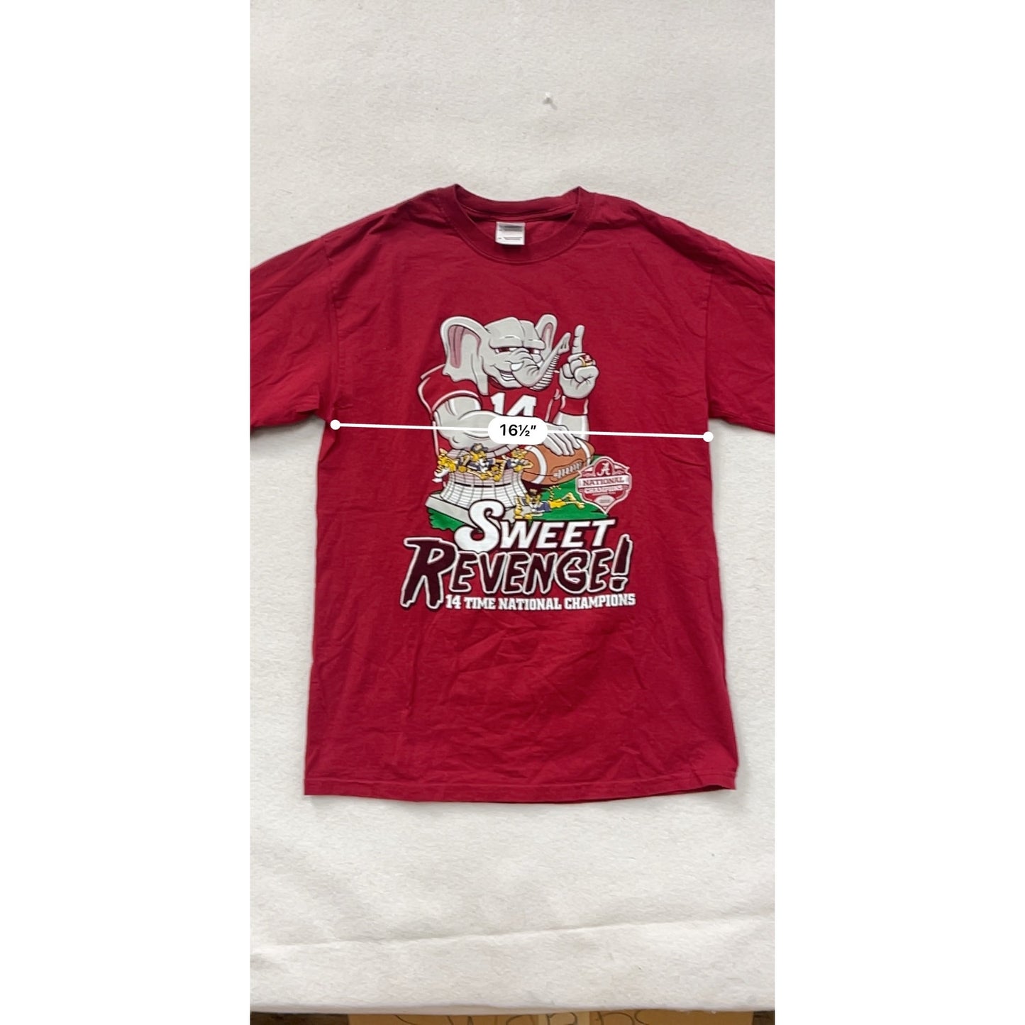 Alabama Crimson Tide "Sweet Revenge" 2011 National Champions Mens Medium Long Sleeve Shirt #6814