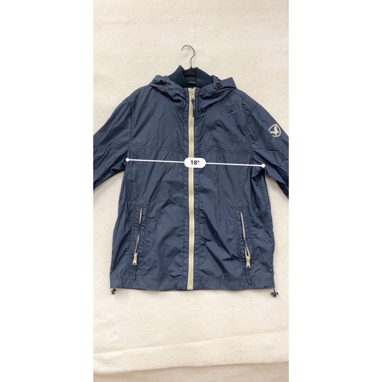 American Eagle Outfitters Navy Windbreaker Jacket M Nylon #8284