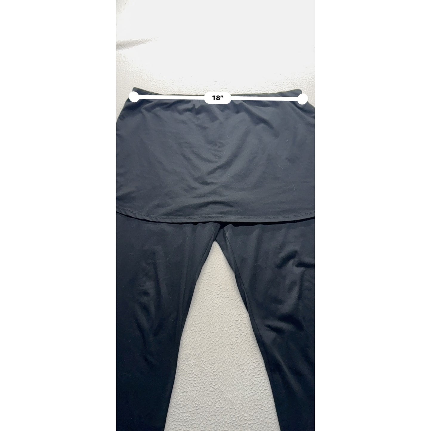 Sahalie Black Skirted Leggings XL 88% Polyester 12% Spandex #9666