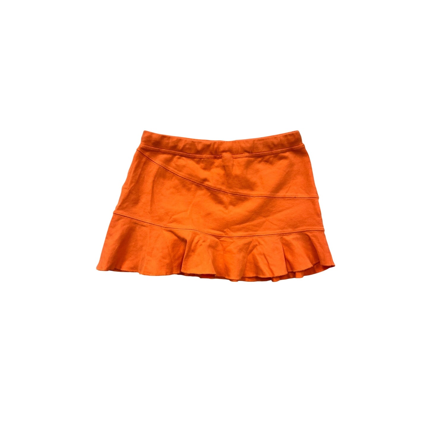 Energie Womens Orange Ruffled Hem Mini Skirt Small #8214