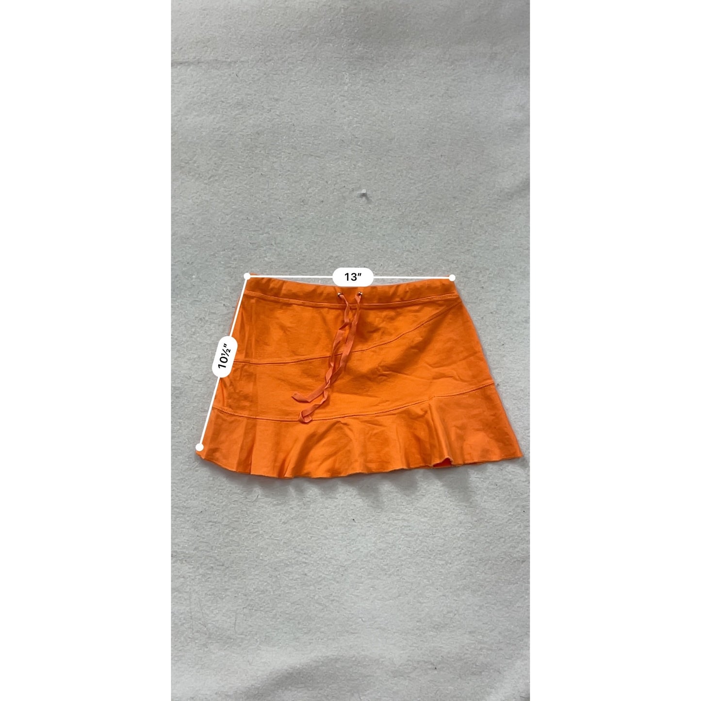 Energie Womens Orange Ruffled Hem Mini Skirt Small #8214