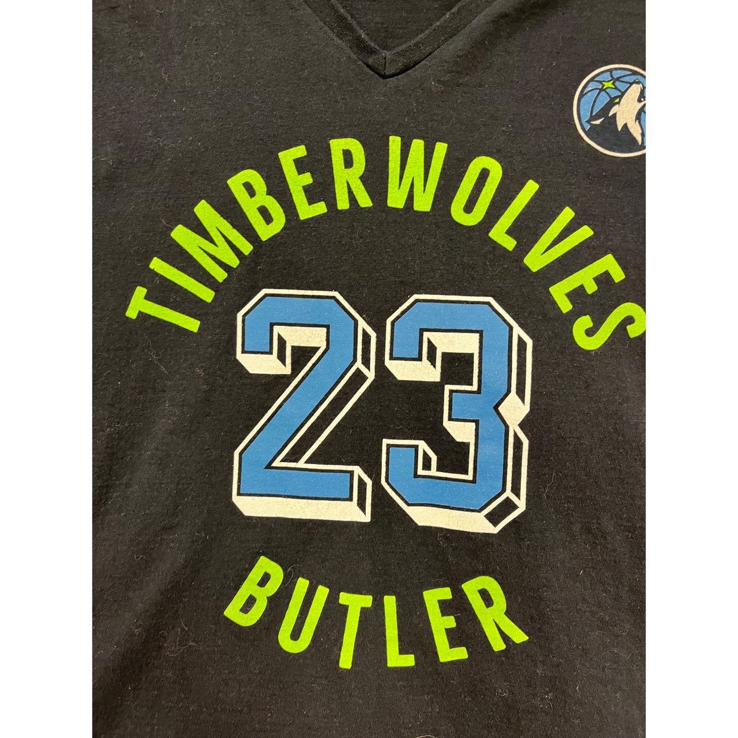 Minnesota Timberwolves Jimmy Butler Womens Large V-Neck T-Shirt #6353