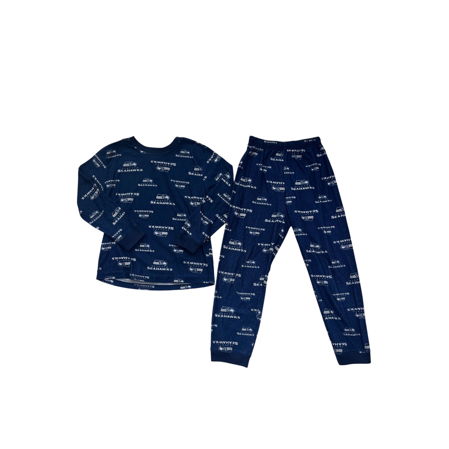 NFL Team Apparel Kids Seahawks Pajama Set Boys Size 7 Long Sleeve & Pants #6507